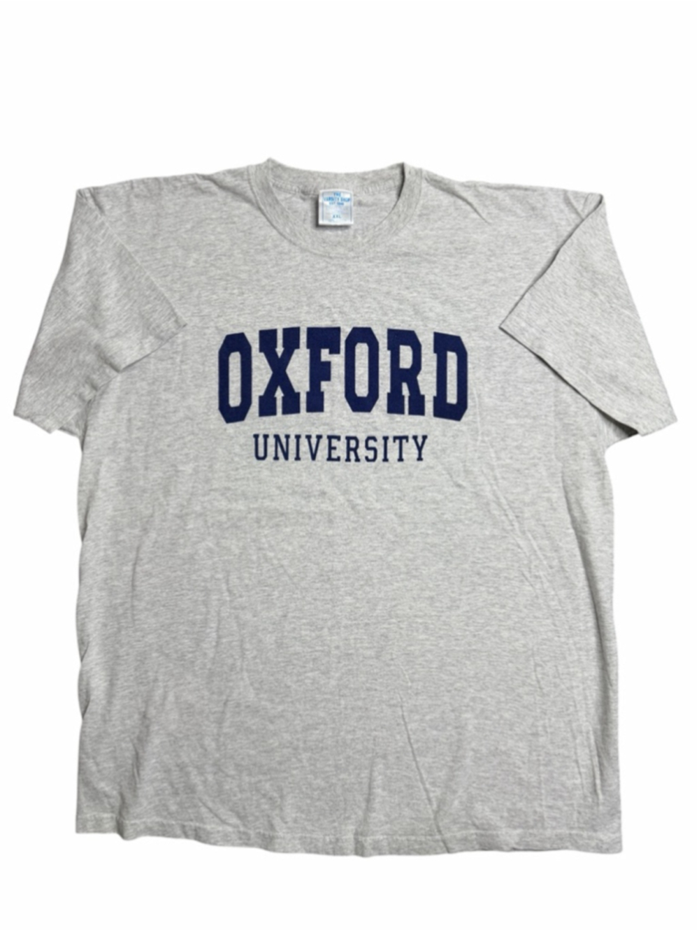 Oxford University T-Shirt XXL Gray Graphic Logo Tee Varsity Shop 100% Cotton